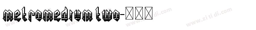 metromedium two字体转换